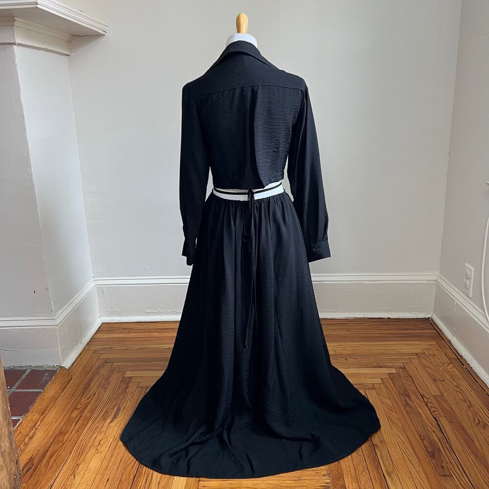 NEW Young Fabulous & Broke YFB Derby Black Cutout Maxi Dress M - Picture 8 of 13
